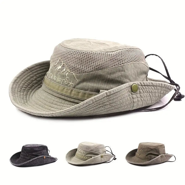 Unisex Adjustable Sun Hat Cotton Lightweight UV-Protection