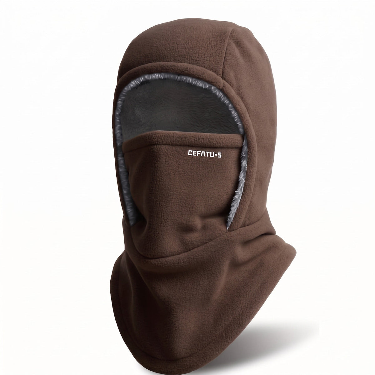 3-in-1 Winter Hood – Windproof Balaclava, Scarf & Ear Warmer - Coffee