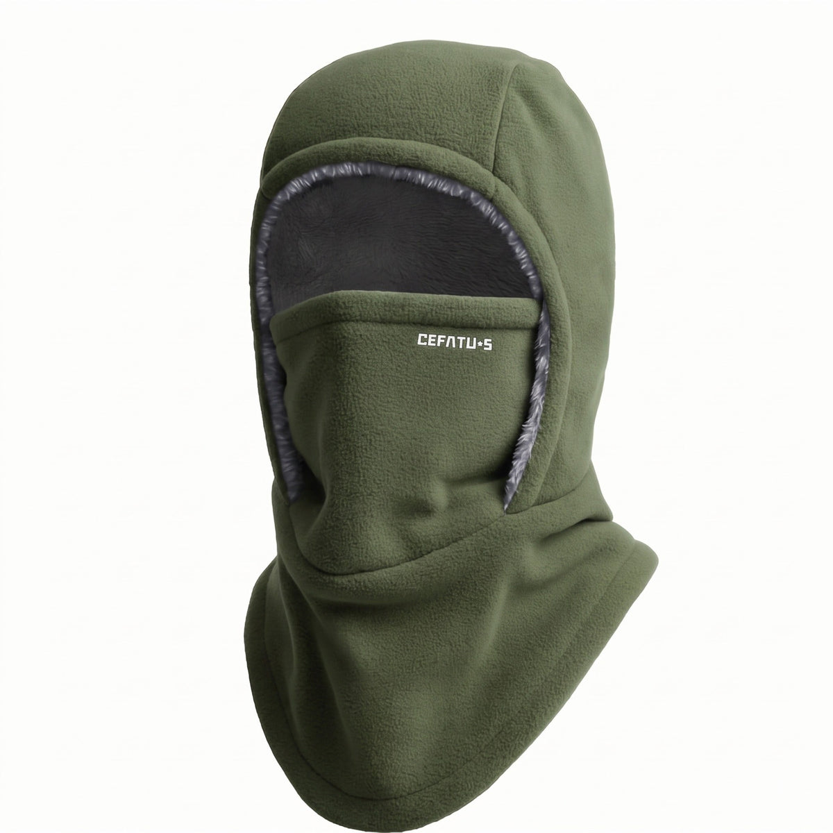 3-in-1 Winter Hood – Windproof Balaclava, Scarf & Ear Warmer - Fern Green