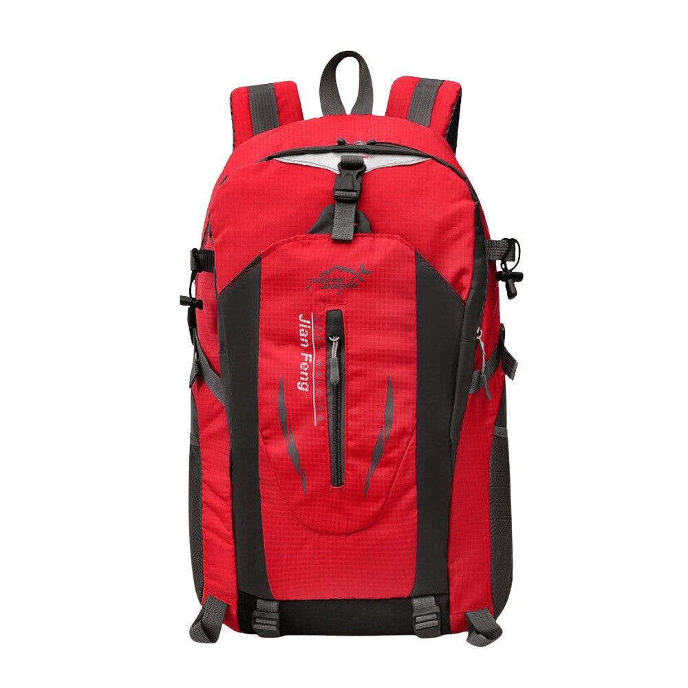 40L Hiking Backpack – Waterproof Ventilated Trekking Pack - Red