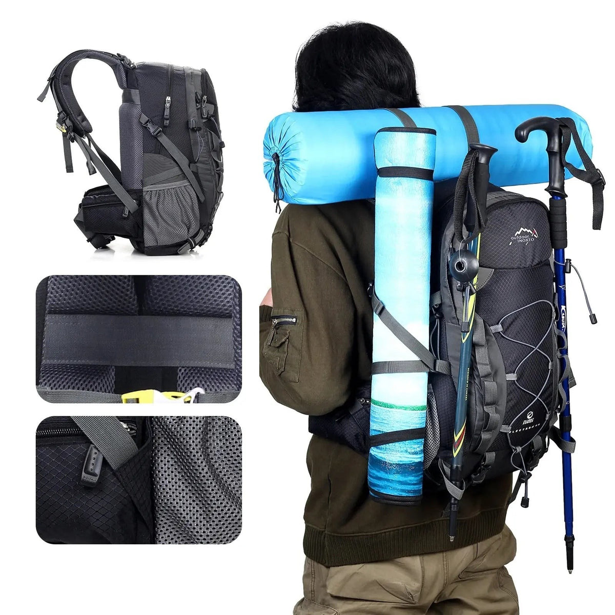 40L Trekking Backpack – Ventilated Outdoor Hiking Pack