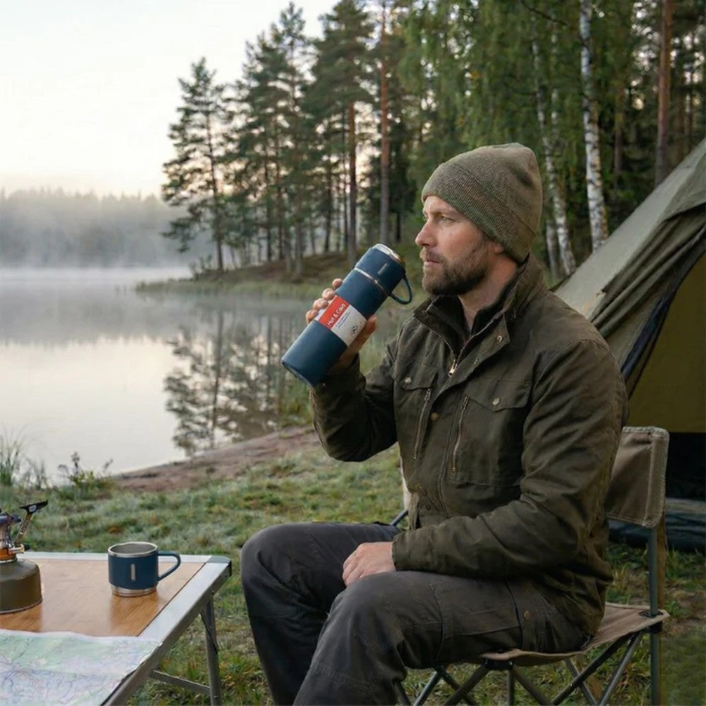 500ml Vacuum Flask – Insulated Stainless Steel + 2 Cups