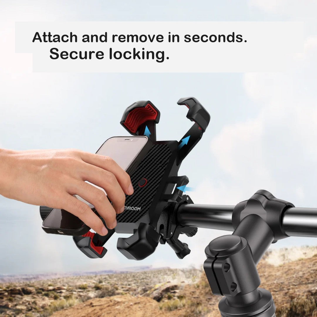 Bike Phone Mount – Secure One-Click Handlebar Phone Holder