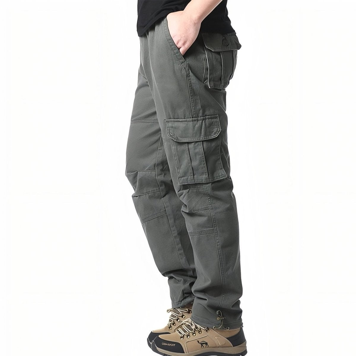 Cargo Hiking Pants – Breathable Adjustable Multi-Pocket - Army Green