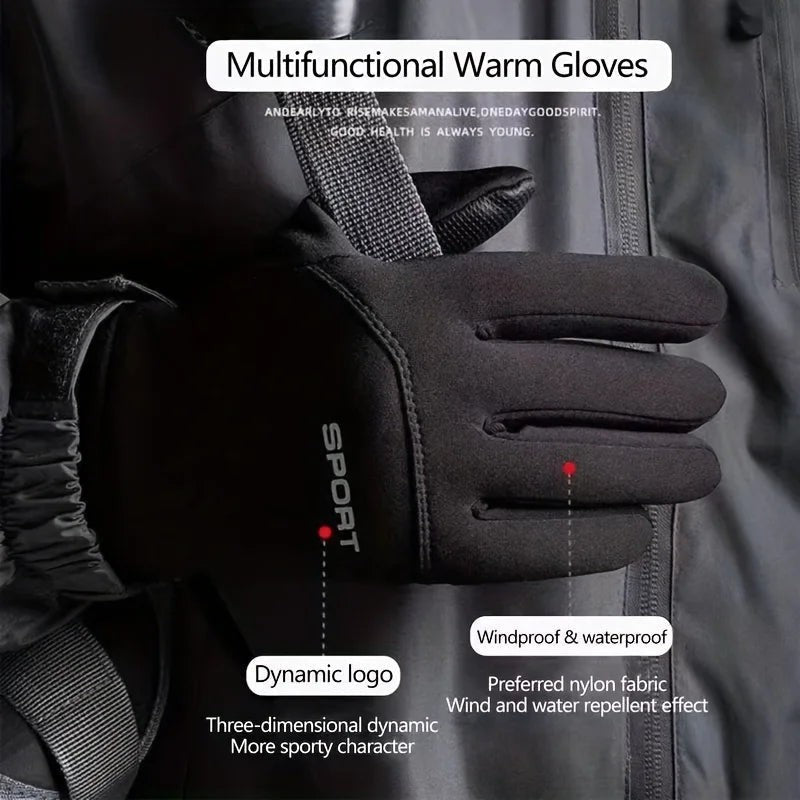 Cycling Gloves – Thermal Waterproof Touchscreen Full-Finger