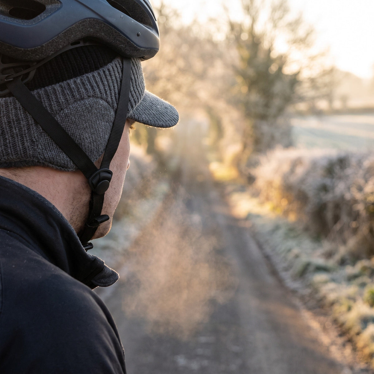 Fleece-Lined Winter Beanie – Ear Flap Brimmed Cycling Hat
