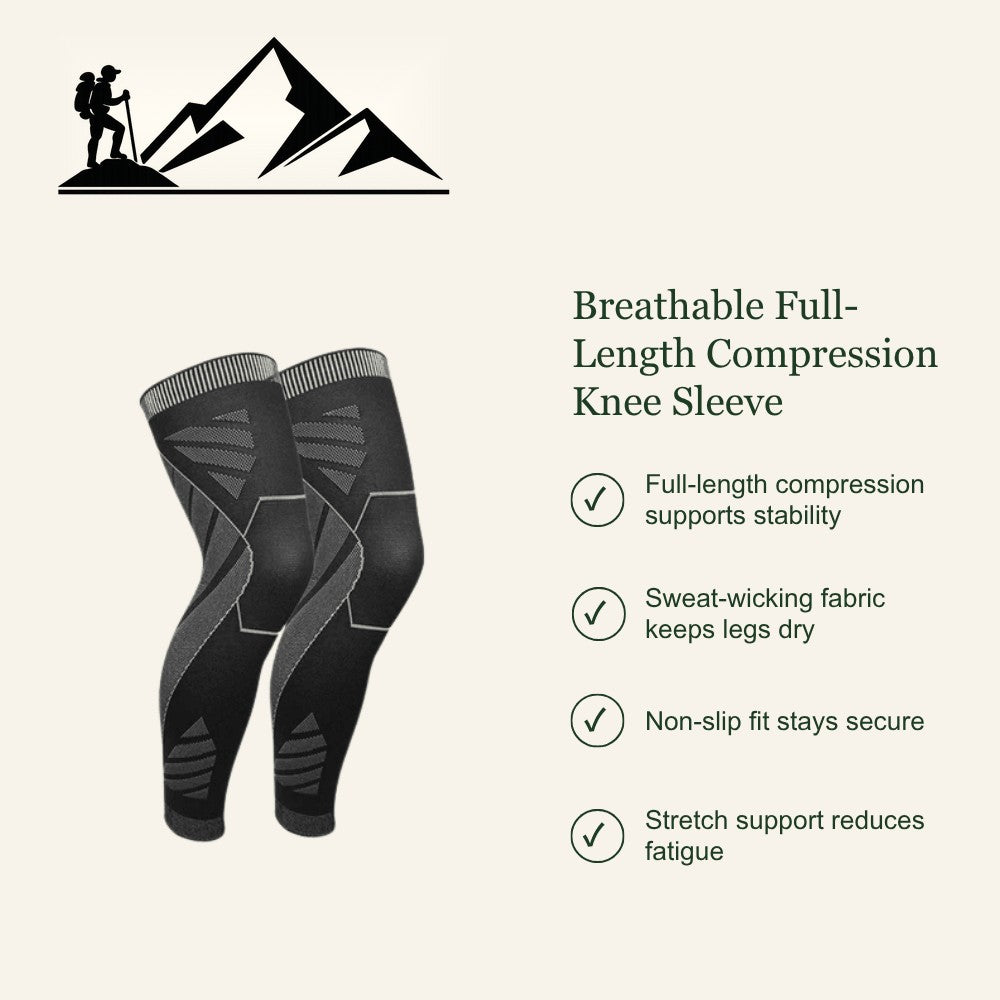Full-Length Knee Sleeves – Compression Support Pair