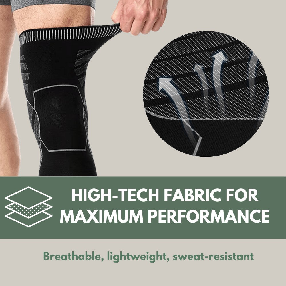 Full-Length Knee Sleeves – Compression Support Pair