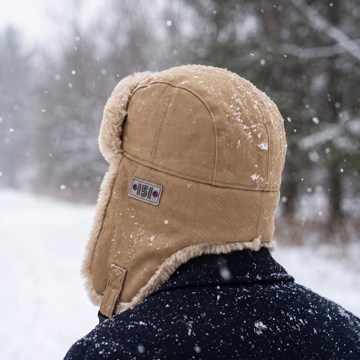 Fur-Lined Trapper Hat – Windproof Winter Cap with Ear Flaps
