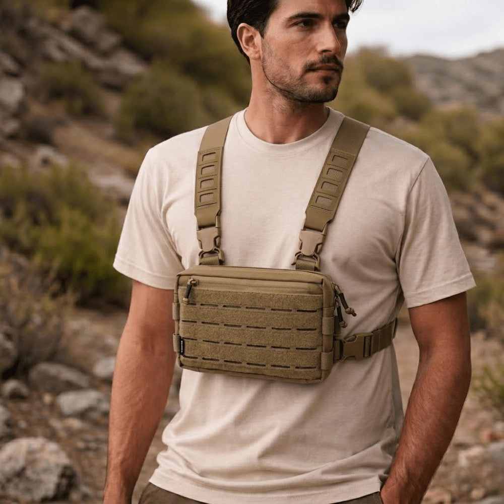 Hiking Chest Bag – Waterproof Nylon MOLLE Sling