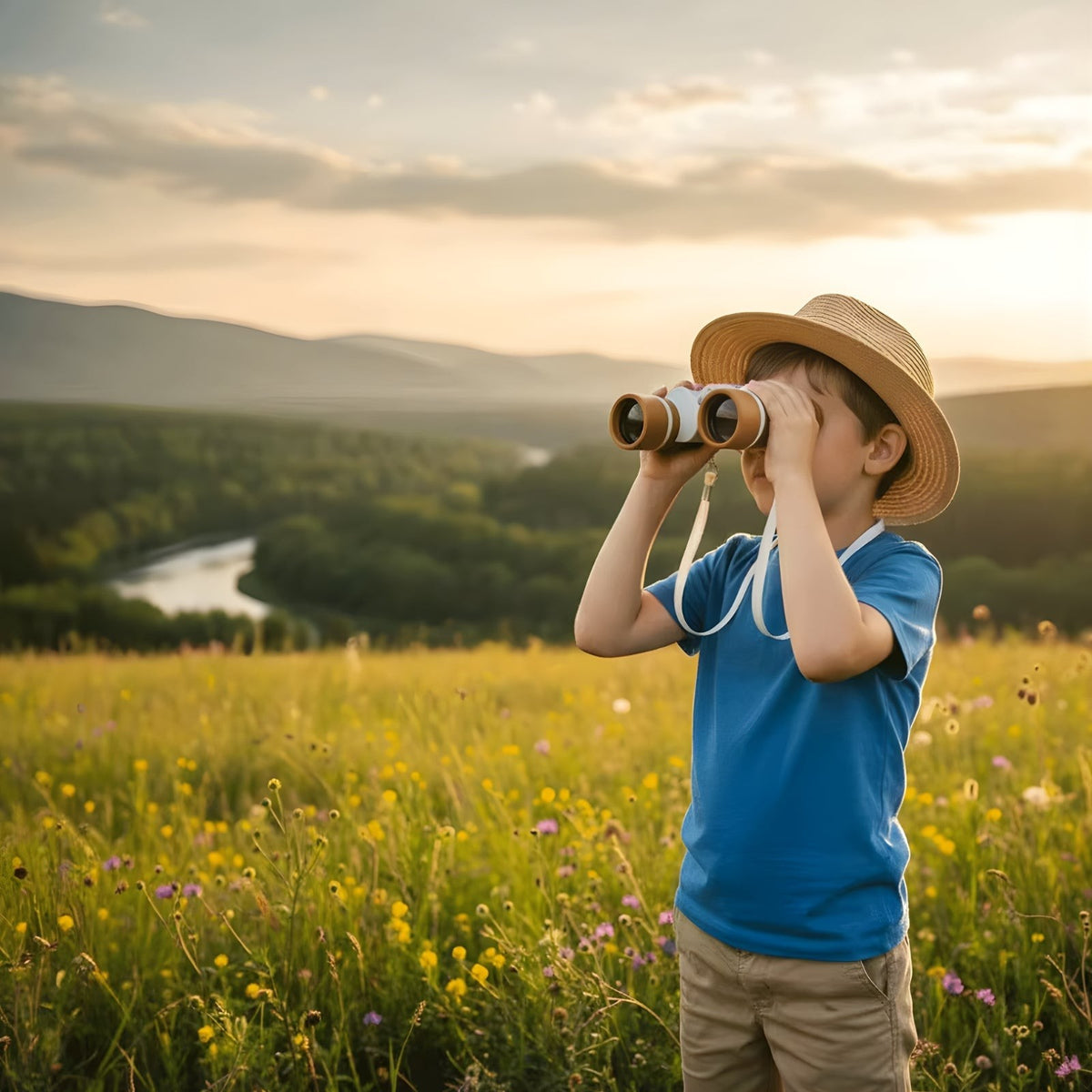 Kids Hiking Binoculars – Compact Lightweight Nature Optics