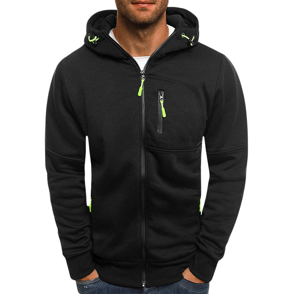 Knitted Outdoor Jacket – Durable Full-Zip Lightweight Layer - Black