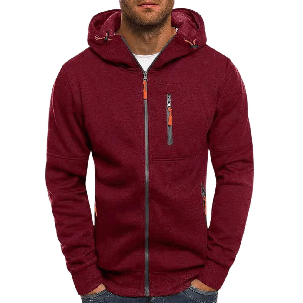 Knitted Outdoor Jacket – Durable Full-Zip Lightweight Layer - Red