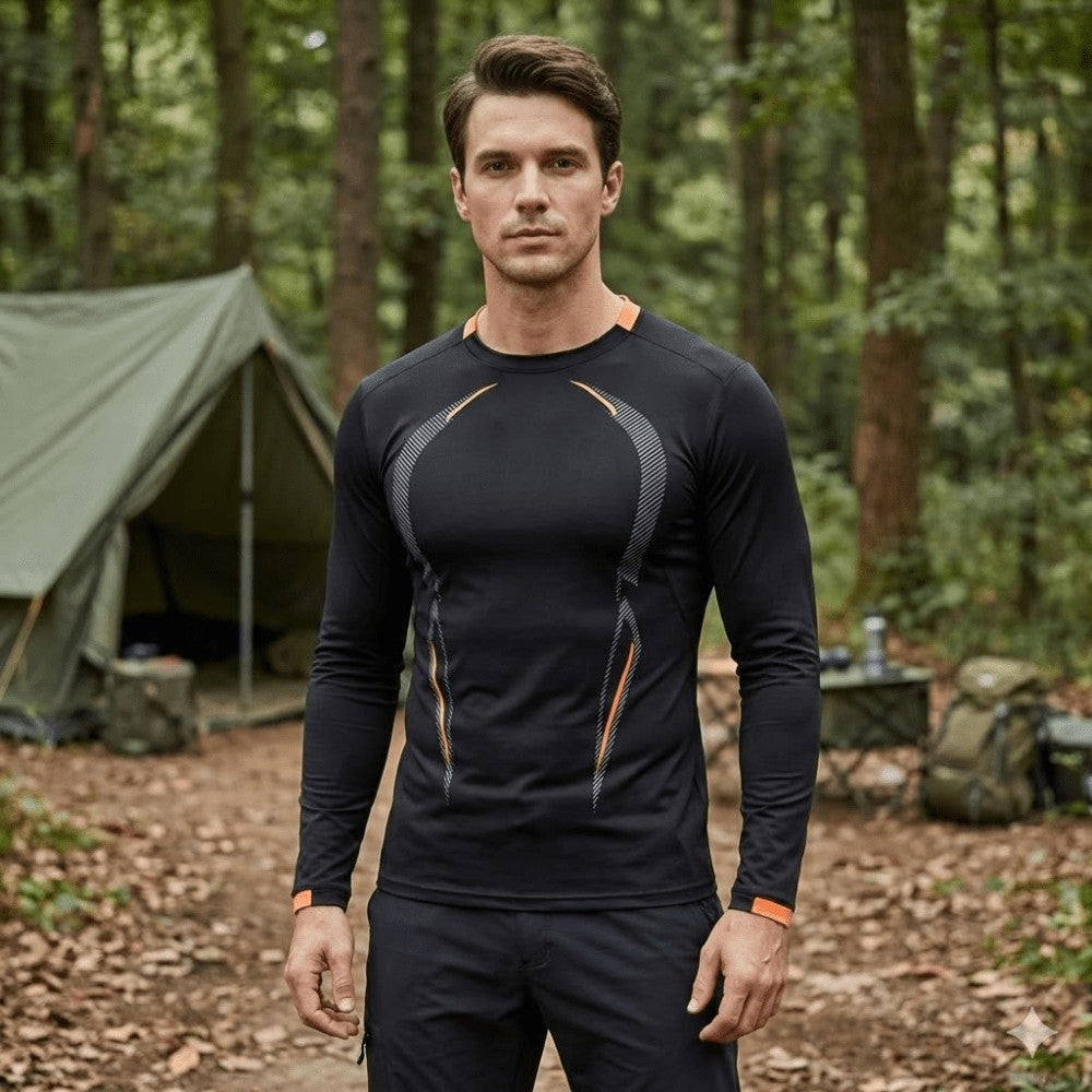 Long-Sleeve Hiking Shirt – Breathable Stretch Quick-Dry Tee