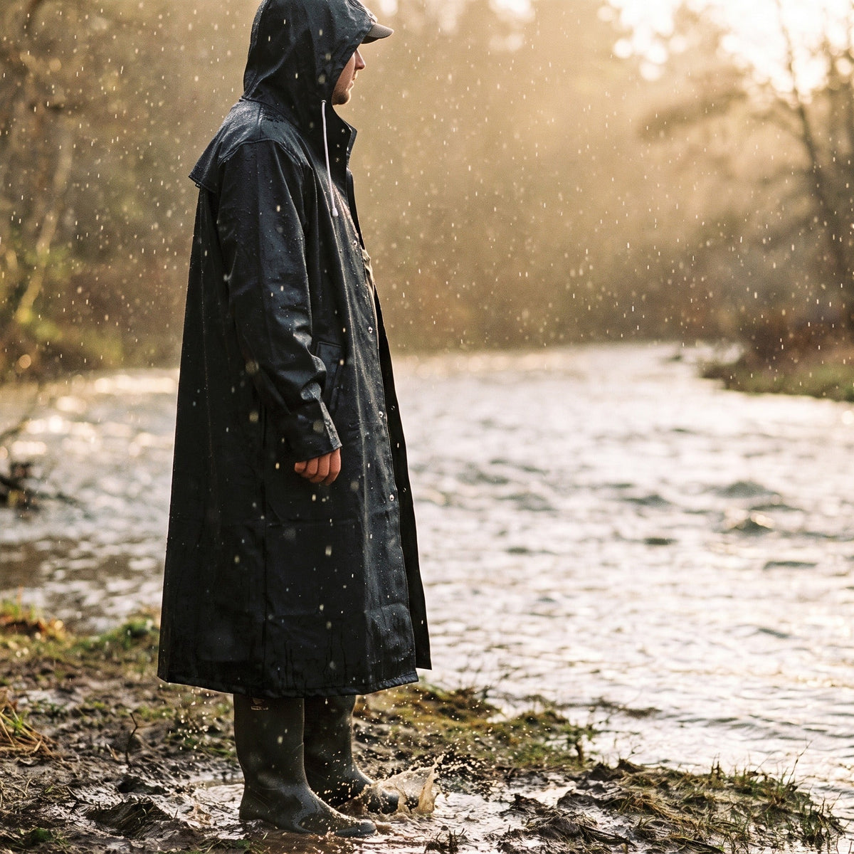 Long Waterproof Rain Coat – Thickened EVA Hooded Poncho