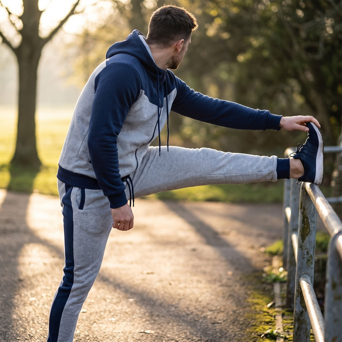 Men's 2-Piece Tracksuit – Fleece-Lined Breathable Jogger Set