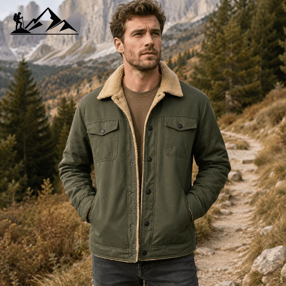 Men's Button-Up Fleece Jacket – Warm Outdoor Layering