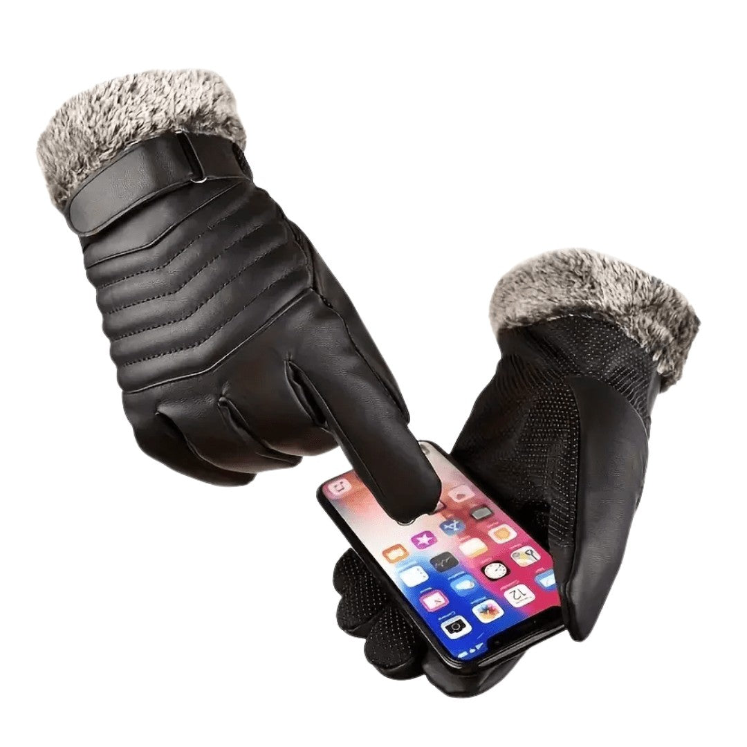 Men's Fleece Gloves – Wind-Resistant Touchscreen Grip