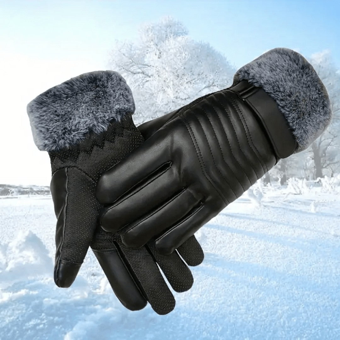 Men's Fleece Gloves – Wind-Resistant Touchscreen Grip