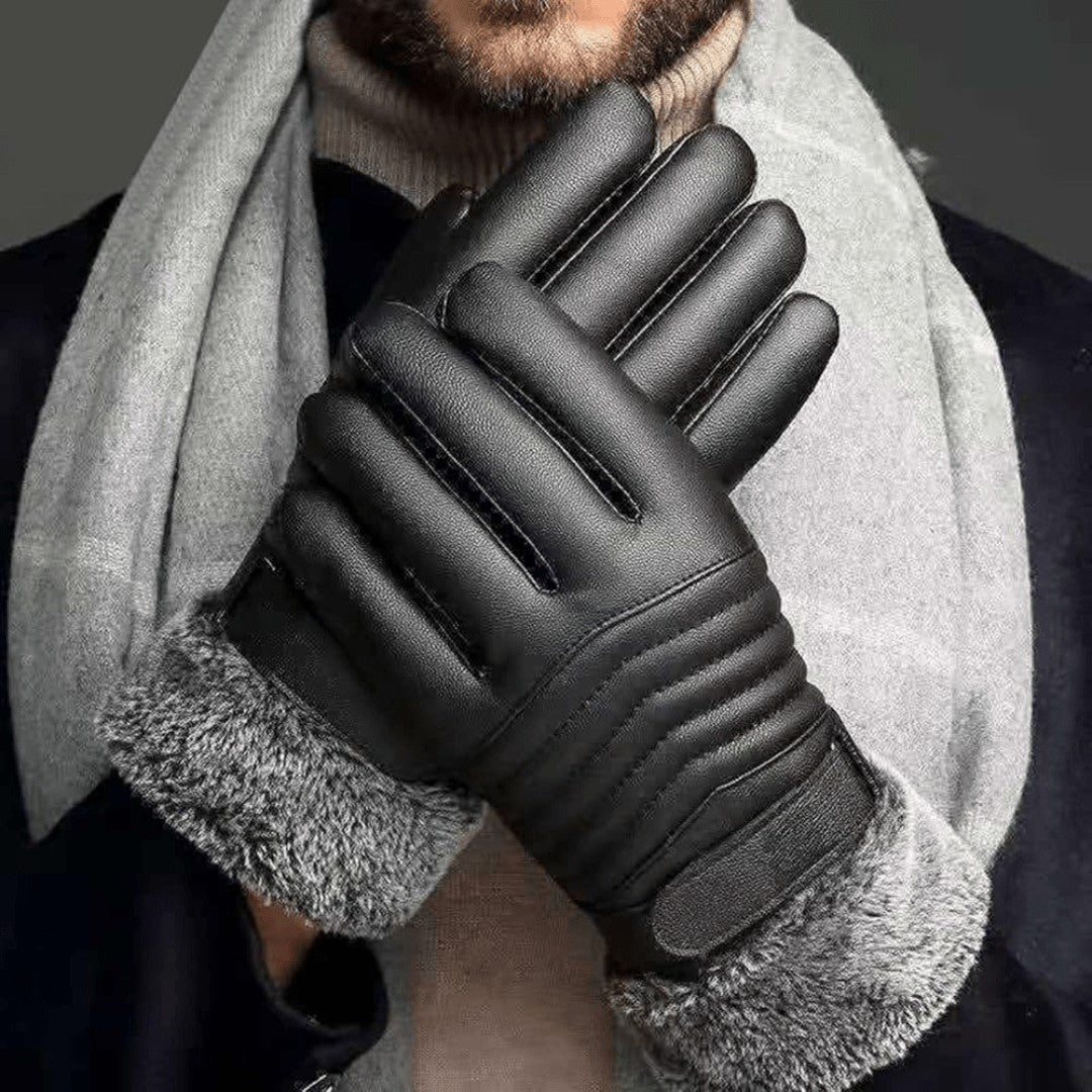 Men's Fleece Gloves – Wind-Resistant Touchscreen Grip