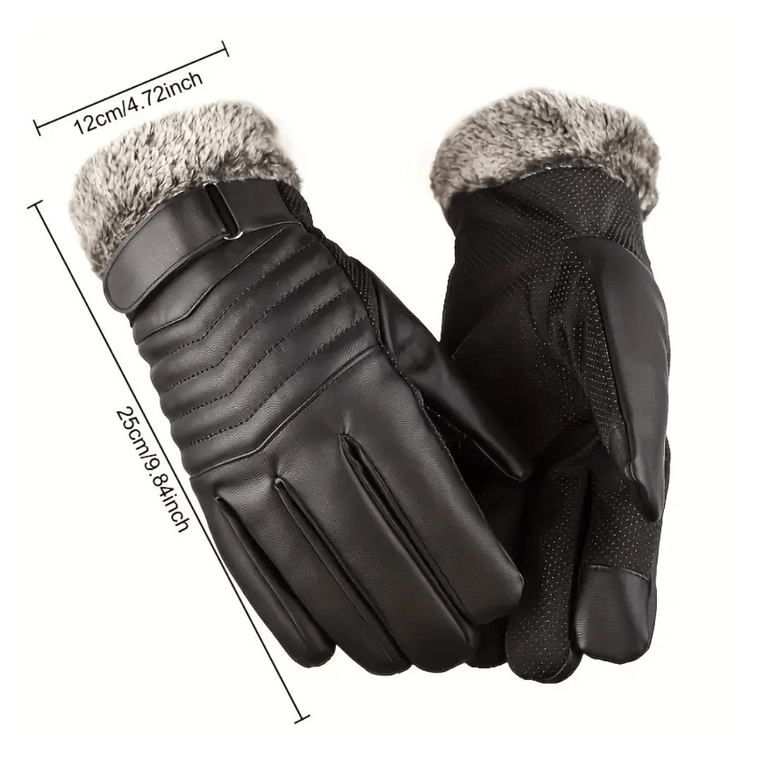 Men's Fleece Gloves – Wind-Resistant Touchscreen Grip