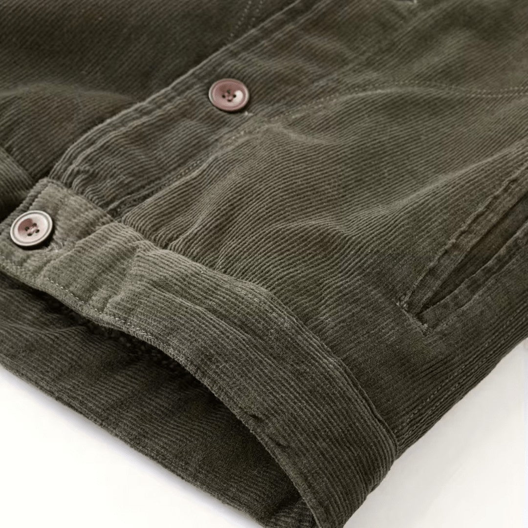 Men's Fleece-Lined Cotton Jacket – Wind-Resistant Outdoor