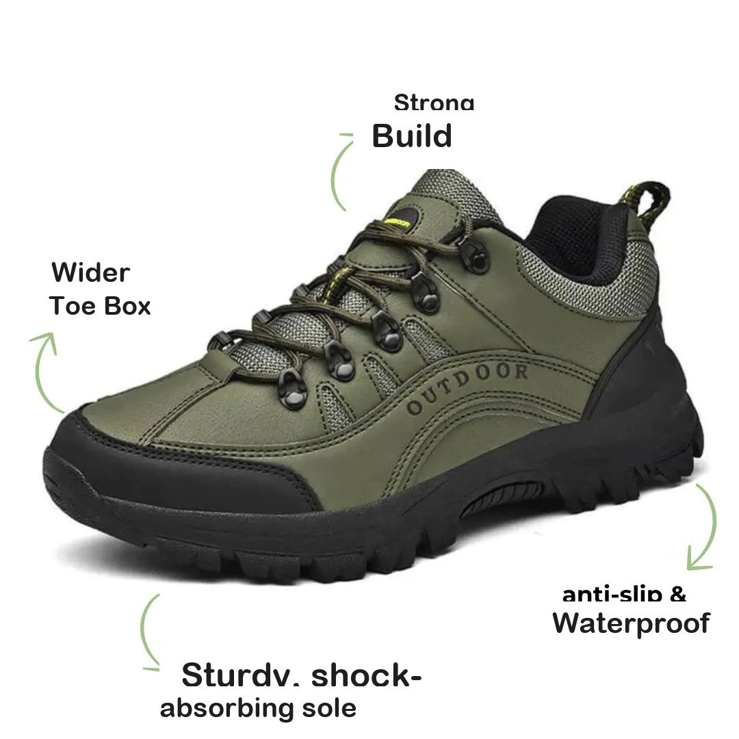 Men's Hiking Shoes – Waterproof Wide Toe Box Trail Shoes