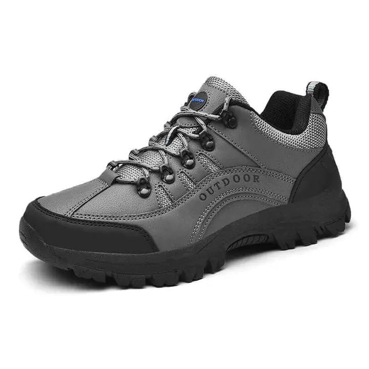 Men's Hiking Shoes – Waterproof Wide Toe Box Trail Shoes - Gray