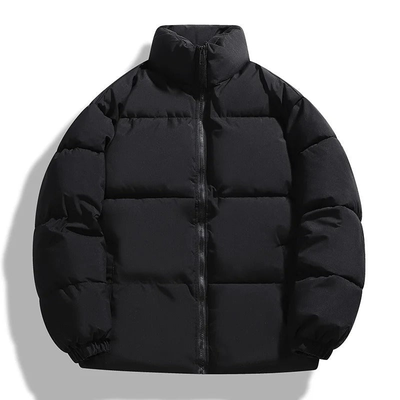 Men's Puffer Jacket – Lightweight Insulated Winter Layer - Black