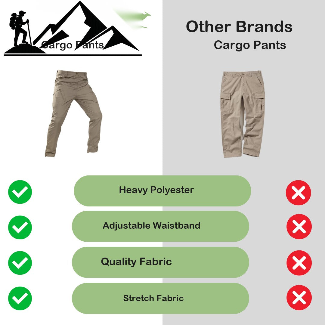 Men's Tactical Cargo Pants – Water-Resistant Ripstop Work Pants