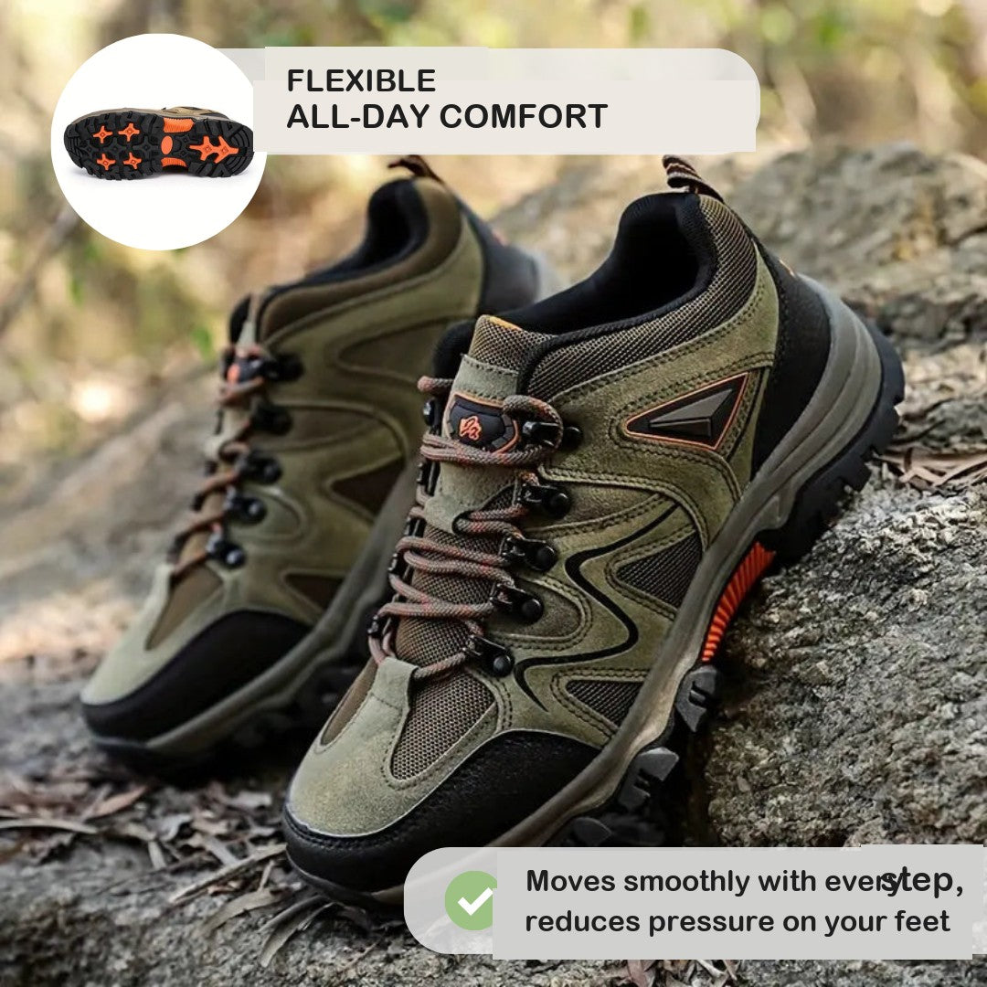 Men's Waterproof Hiking Shoes – Low-Top Wide Toe Box Trail Shoes