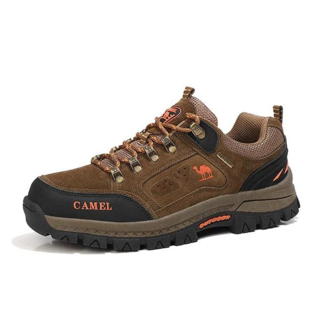Men's Waterproof Hiking Shoes – Rugged Trail Shoes with Arch Support - Brown