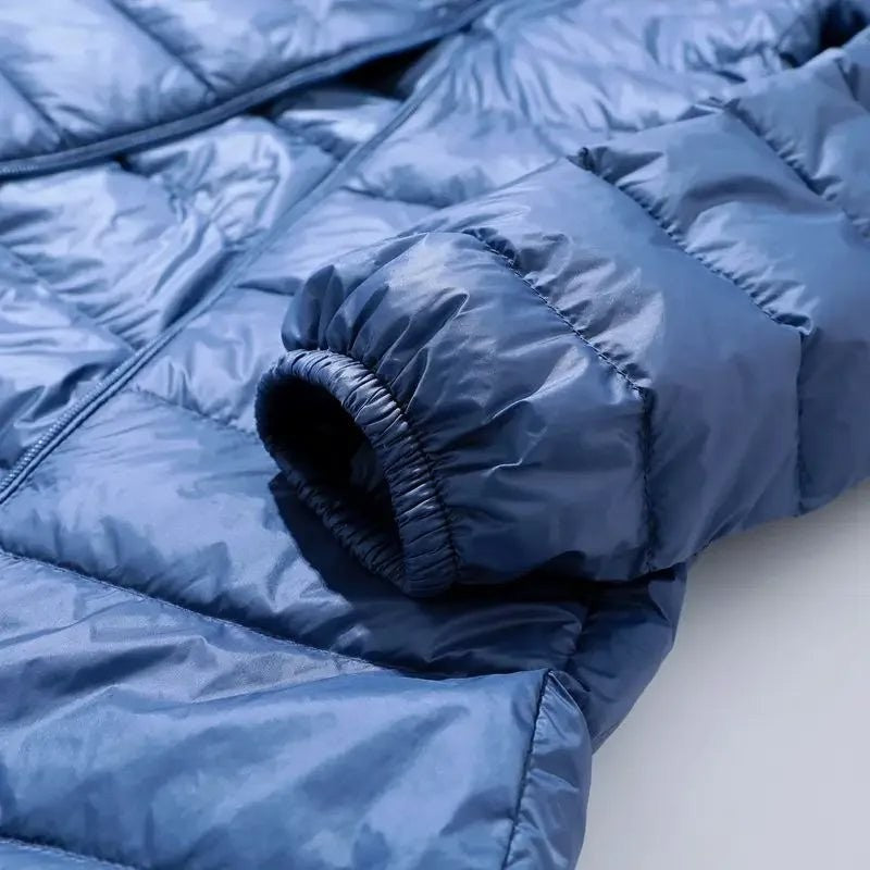 Packable Down Coat – Lightweight Detachable-Hood Longline