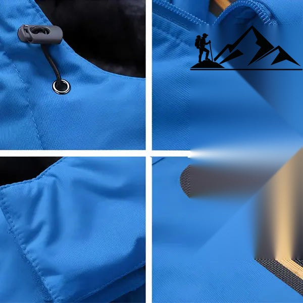 Padded Winter Jacket – Waterproof Windproof Fleece-Lined