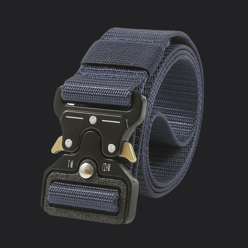 Quick-Release Outdoor Belt – Adjustable Tactical Web Belt - Blue