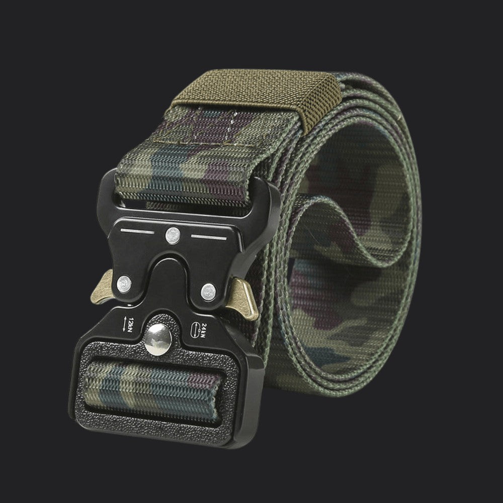 Quick-Release Outdoor Belt – Adjustable Tactical Web Belt - Camouflage