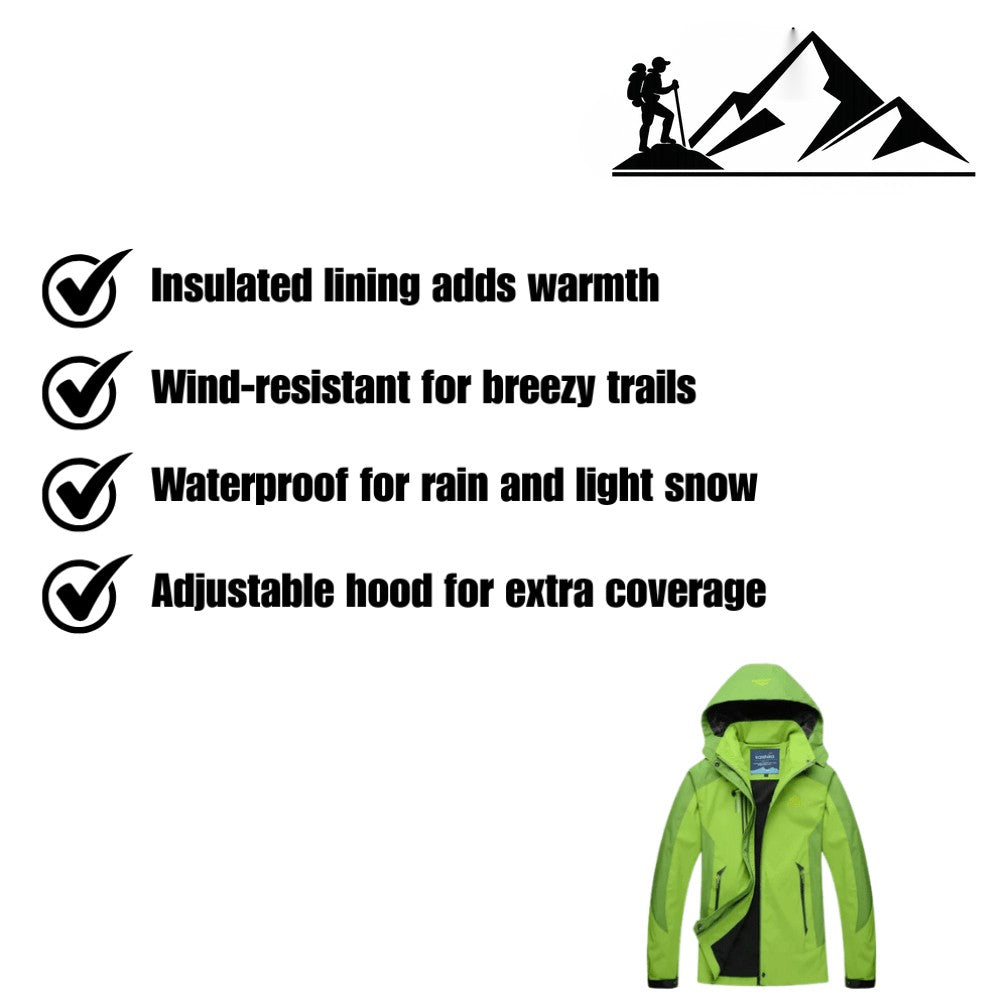 Rain Jacket – Waterproof Insulated Hooded Shell