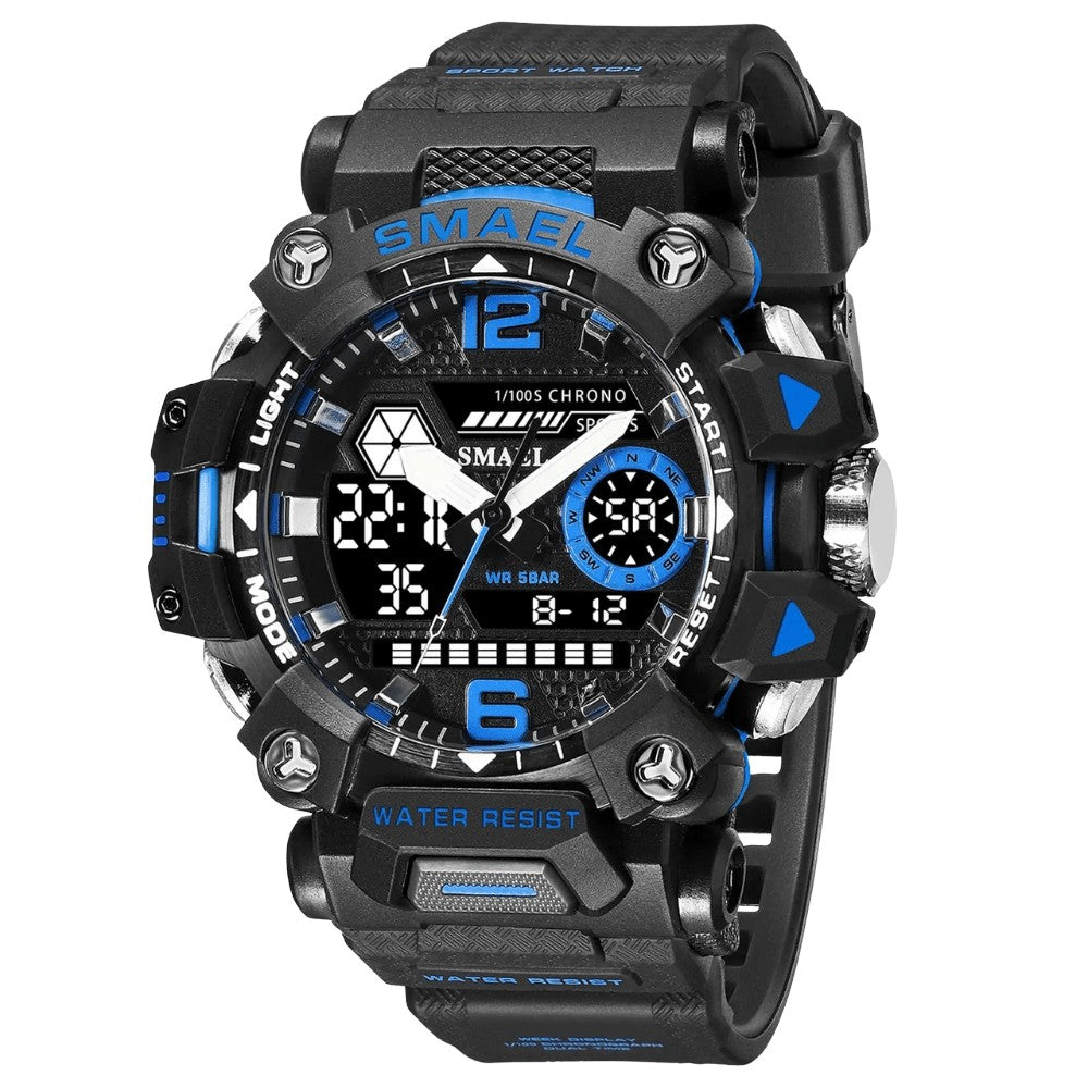 Rugged Outdoor Watch – Dual-Display Shock-Resistant 50m