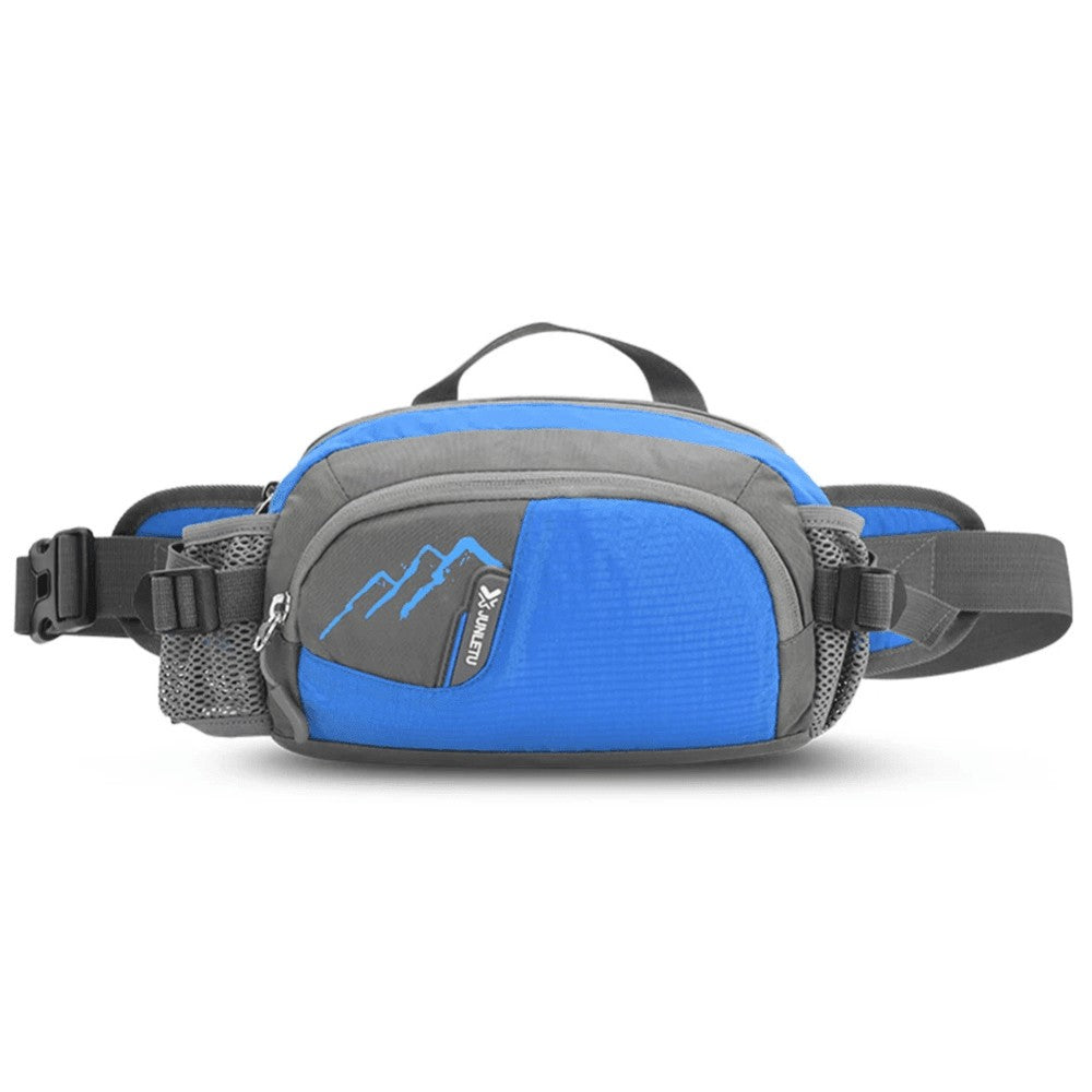 Running Waist Pack – Water-Resistant Bottle Holder Belt - Blue