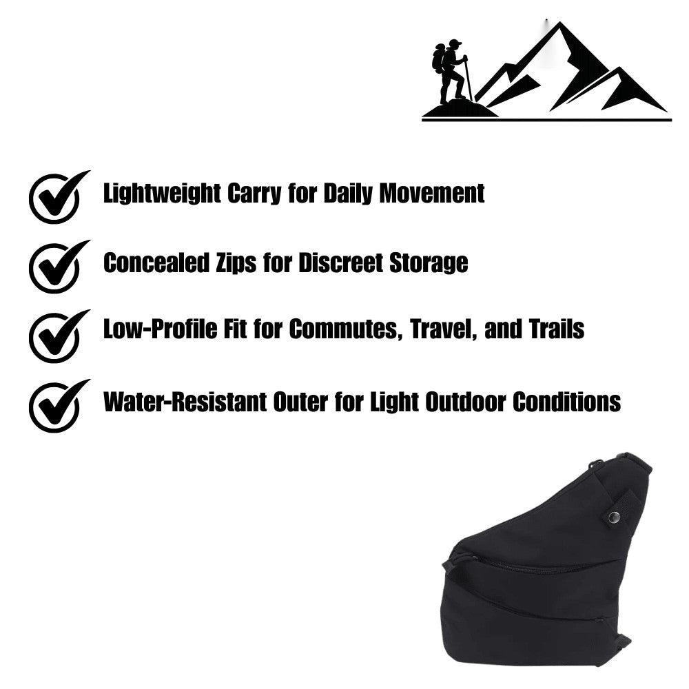 Shoulder Bag – Slim Water-Resistant 1000D Travel Sling