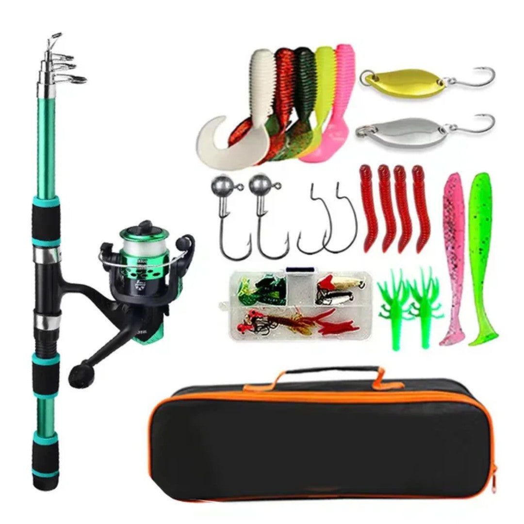Telescopic Fishing Rod Set – Collapsible Rod & Reel Combo Kit