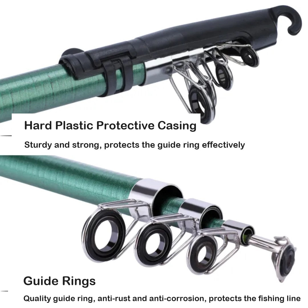 Telescopic Fishing Rod Set – Collapsible Rod & Reel Combo Kit