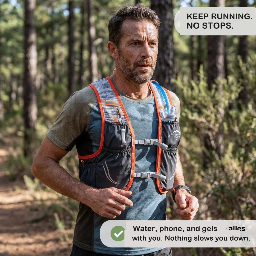 Trail Running Vest – Hydration Pack with 2 Soft Flasks
