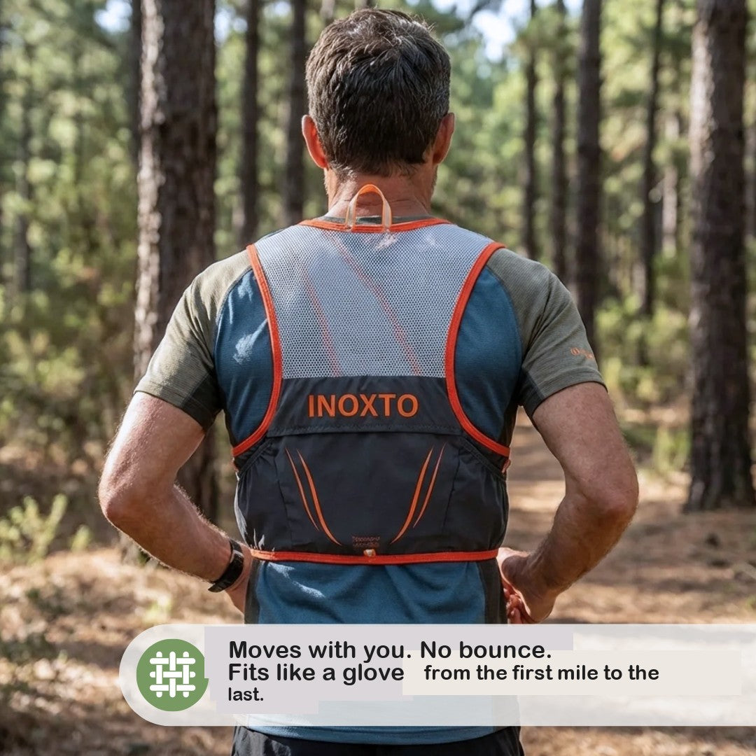 Trail Running Vest – Hydration Pack with 2 Soft Flasks