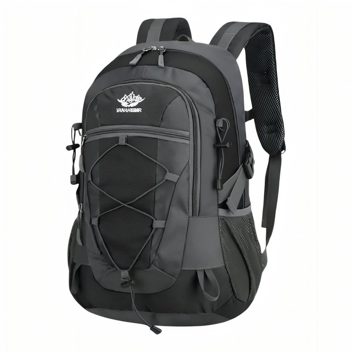Ventilated 30L Hiking Backpack – Water-Resistant Daypack - Black