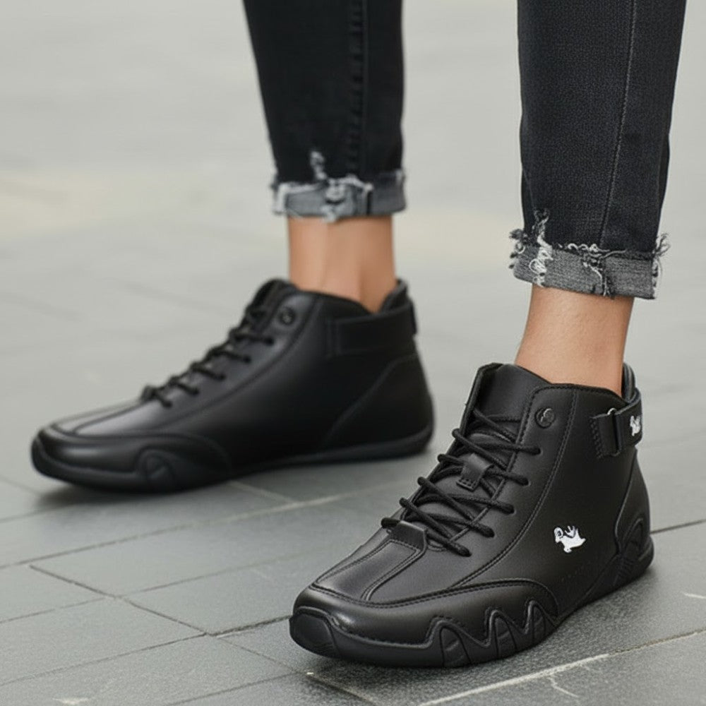 Walking Shoes – Breathable Non-Slip Cushioned Sneakers - Black