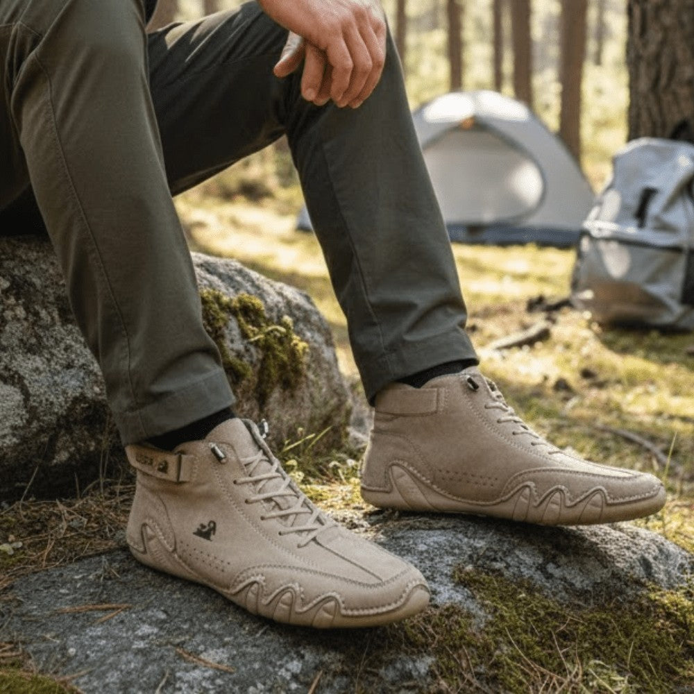 Walking Shoes – Breathable Non-Slip Cushioned Sneakers - Khaki