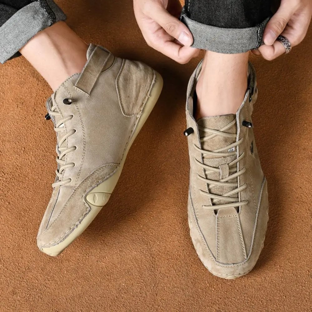 Walking Shoes – Lightweight Breathable Cushioned Trail Sneakers - Khaki