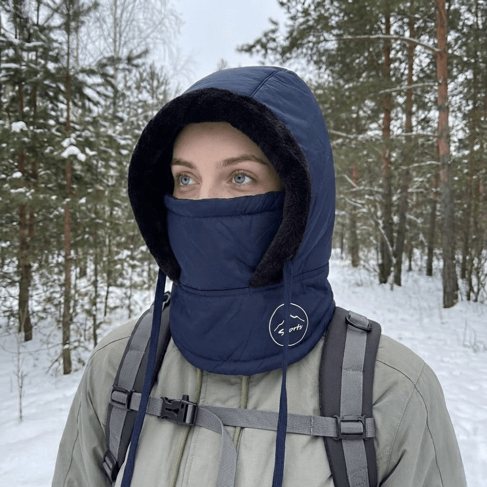 Water-Resistant Winter Balaclava – Faux-Fur Quilted Thermal Hood