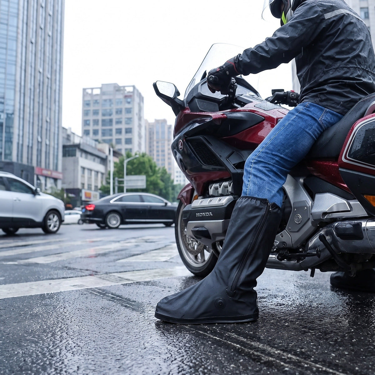 Waterproof Shoe Covers – Non-Slip Cycling & Motorcycle Rain Overshoes